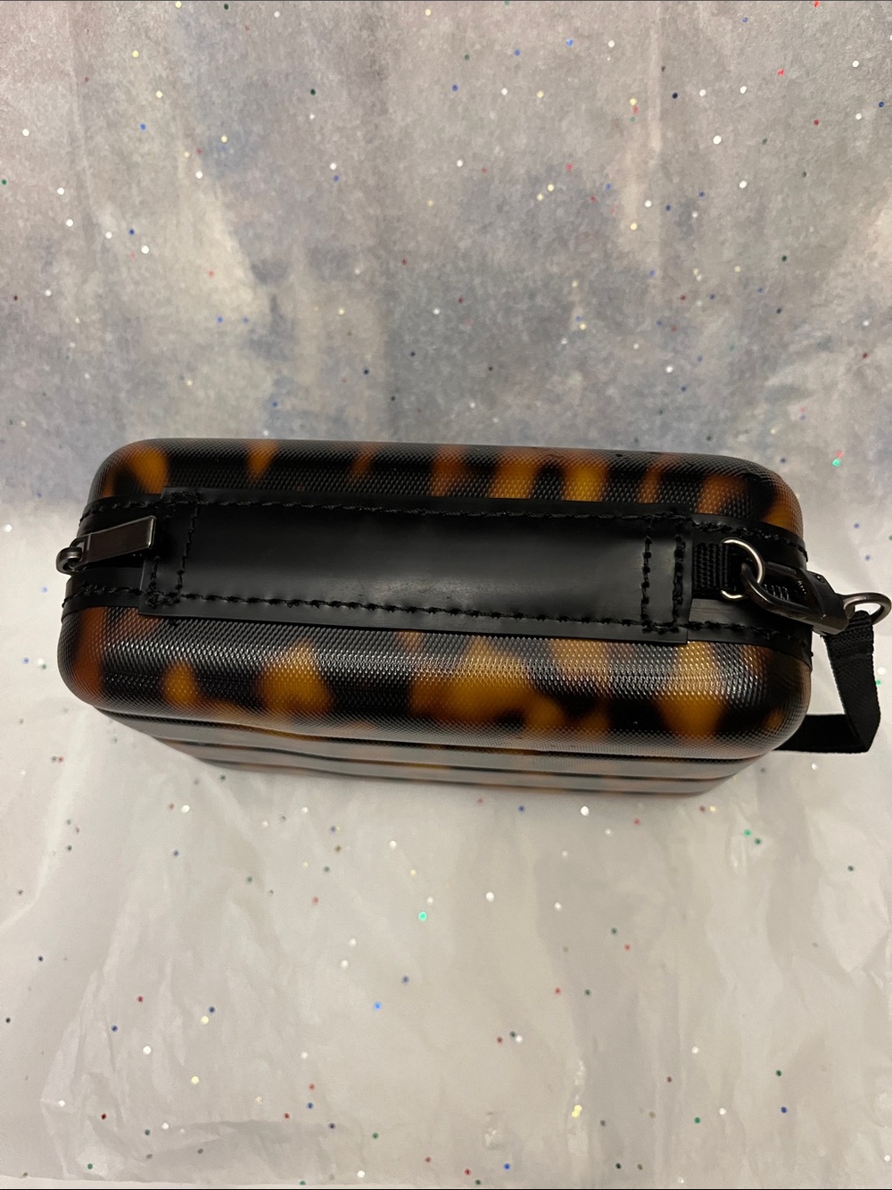 Tortoiseshell Hard-Side Mini Case - Brown/Black - Picture 4 of 10